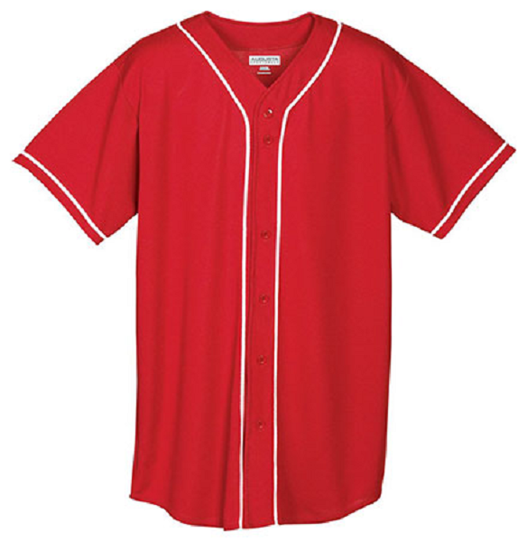 Full customized design : Adult Wicking Mesh Button Front Jersey With Braid Trim  - Design Online or Buy It Blank